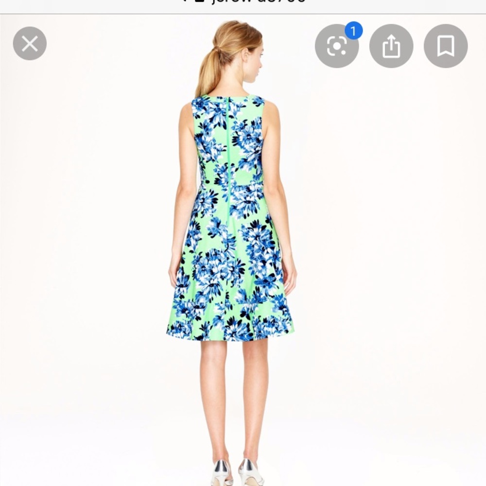Jcrew photo floral flare pique dress